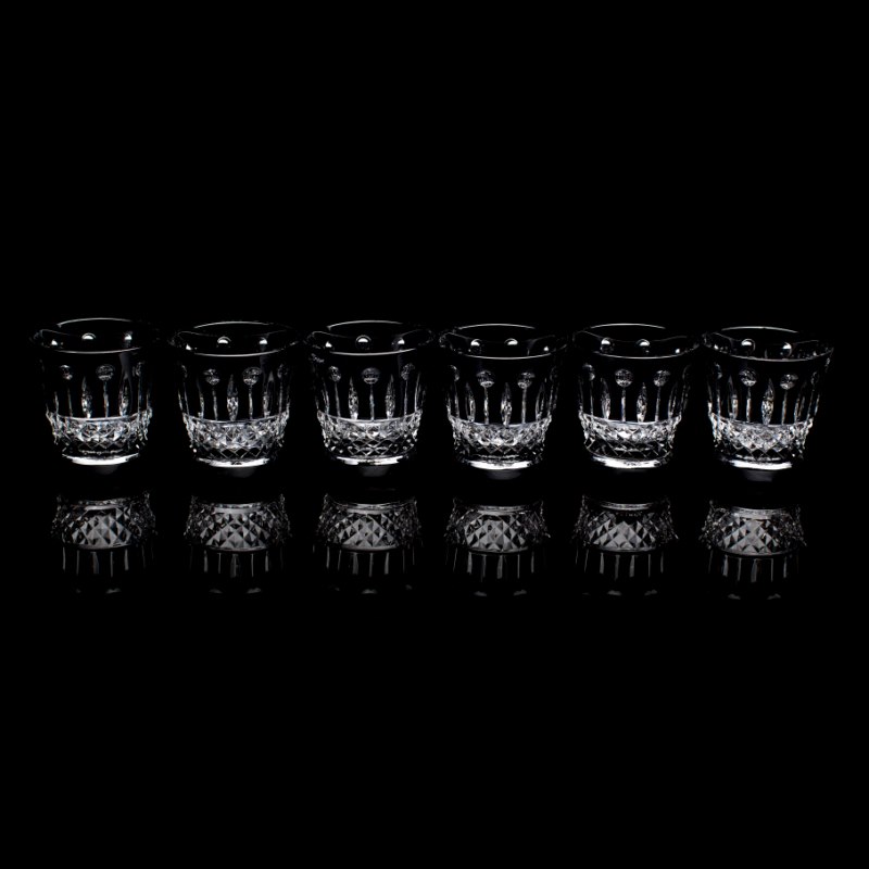 Tsar Vodka Shot set of  6 black
